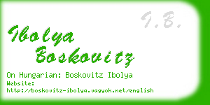 ibolya boskovitz business card